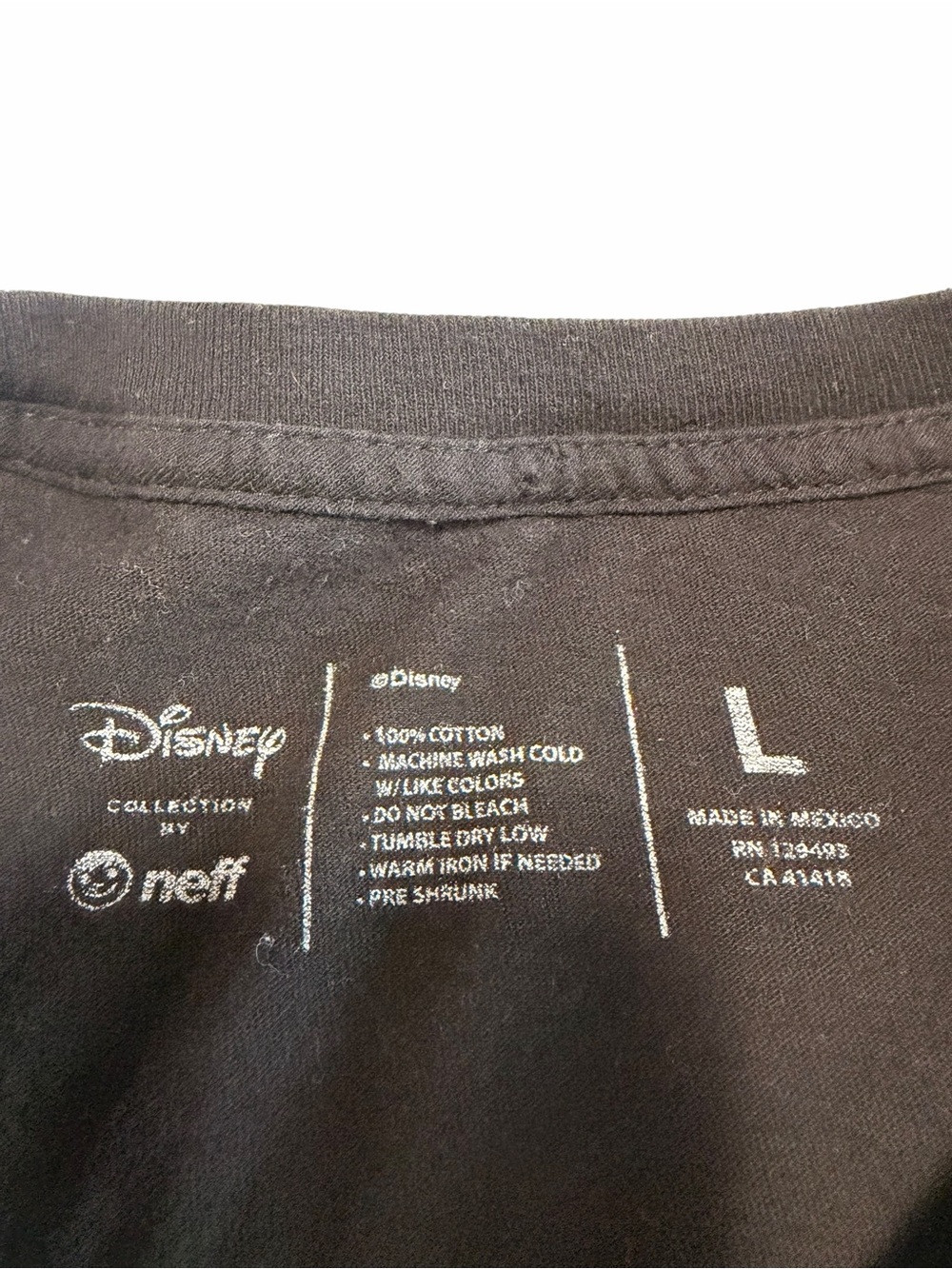 Cool Disney NEFF collab 90s y2k style Mickey Mouse summer men shirt size large - Picture 5 of 7
